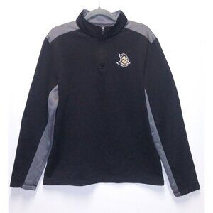 Fanatics Dry Fit 1/4 Zip Pullover jacket long sleeve Size L mens black gray EUC